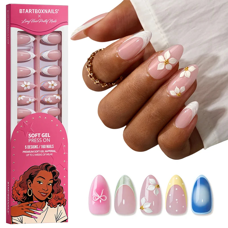 Spring Dreams Medium Almond - Soft Gel Press On