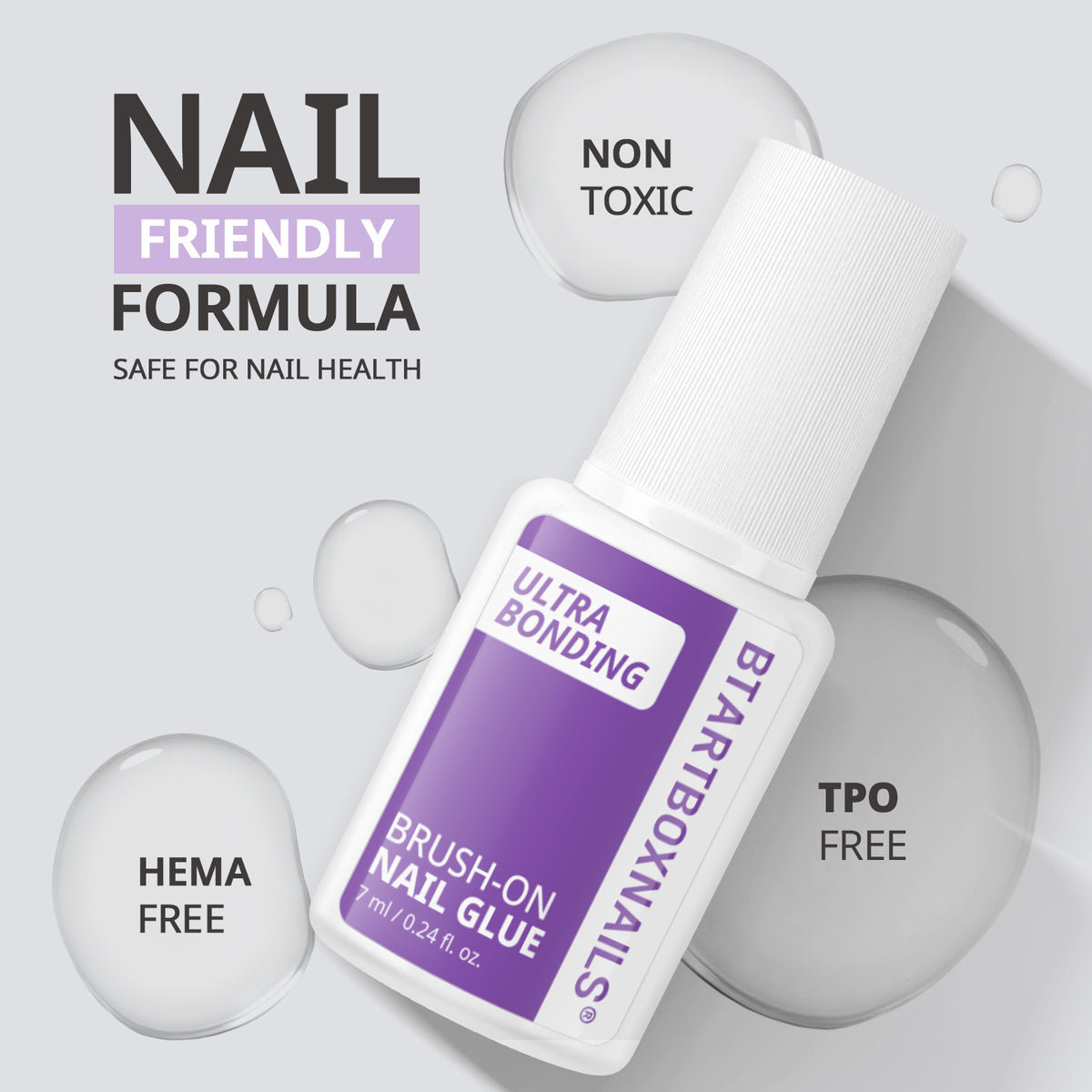 Brush-On Nail Glue 7ml - BTARTBOXNAILS