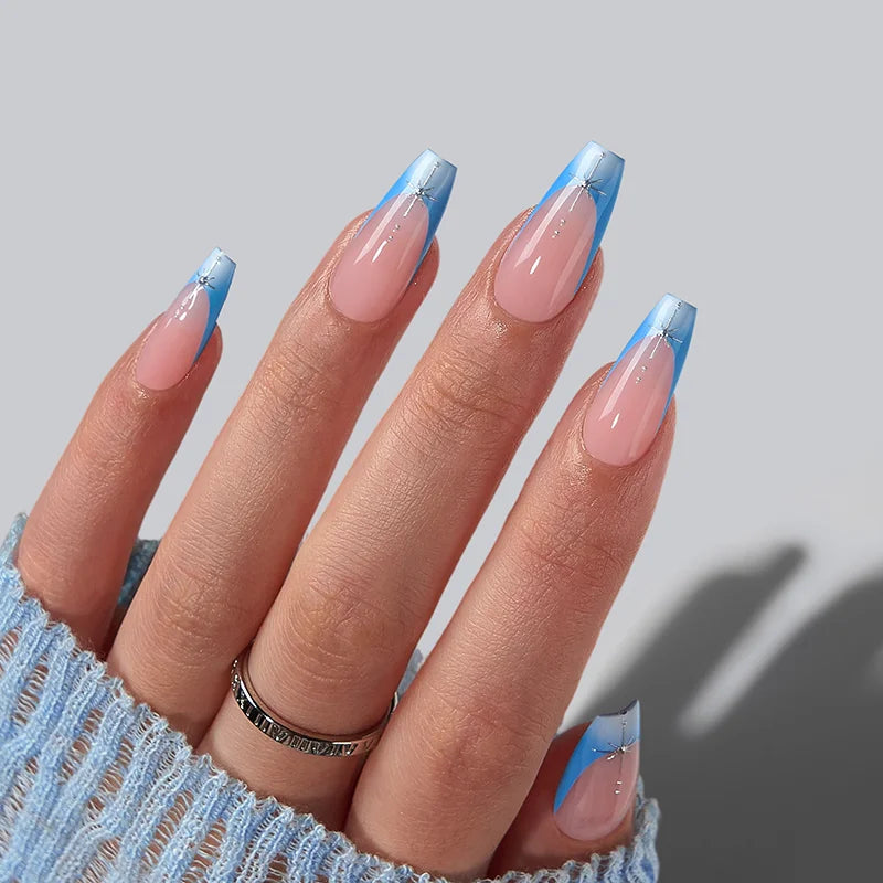 Star Bloom Medium Ballerina - Soft Gel Press On