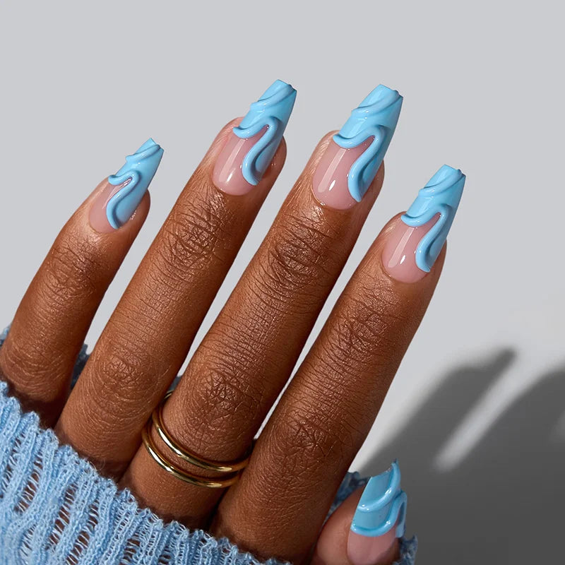 Star Bloom Medium Ballerina - Soft Gel Press On