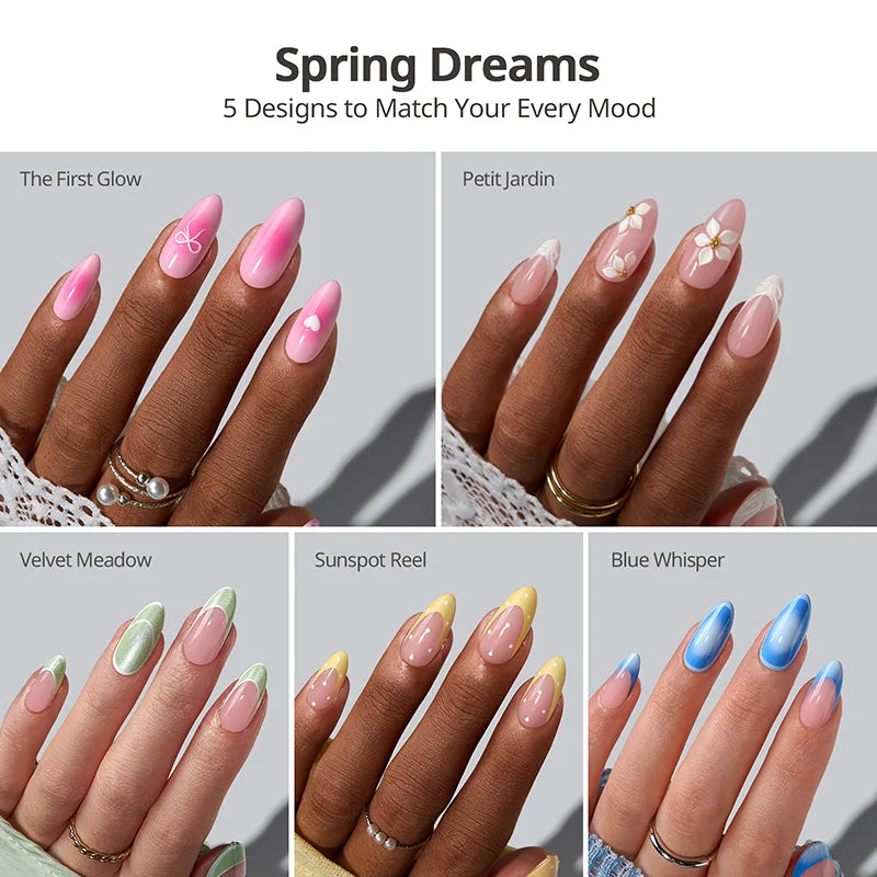 Spring Dreams Medium Almond - Soft Gel Press On