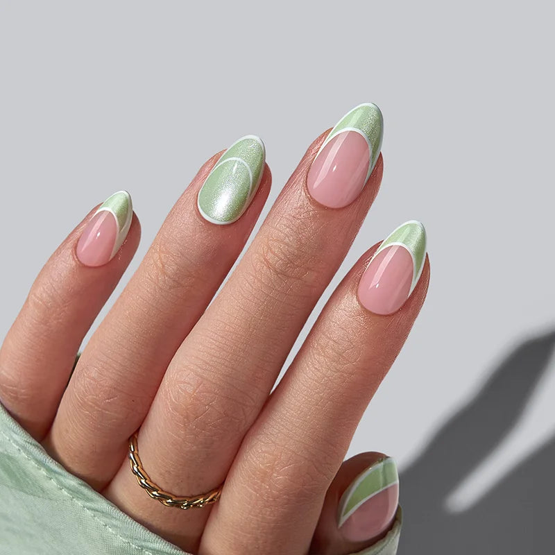 Spring Dreams Short Almond - Soft Gel Press On