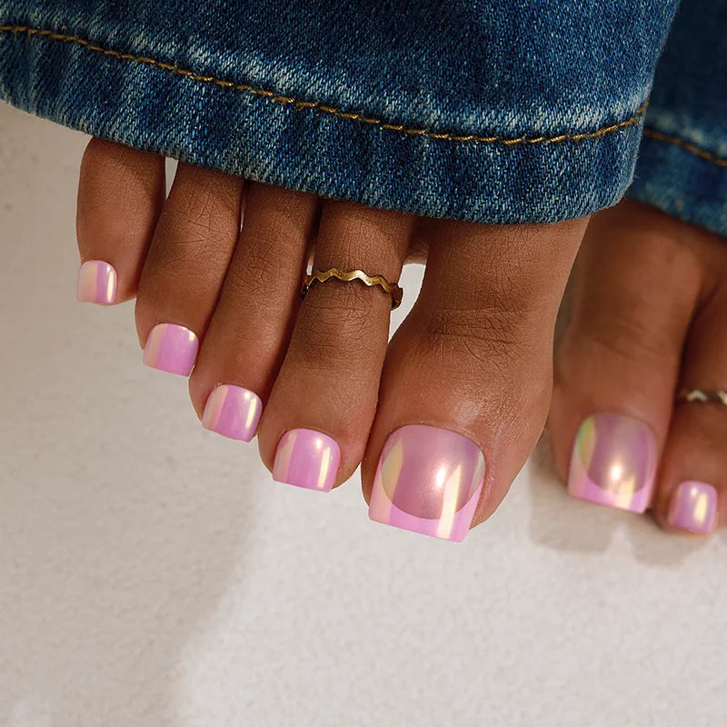 Blooming Stardust Toe Nail - Soft Gel Press On