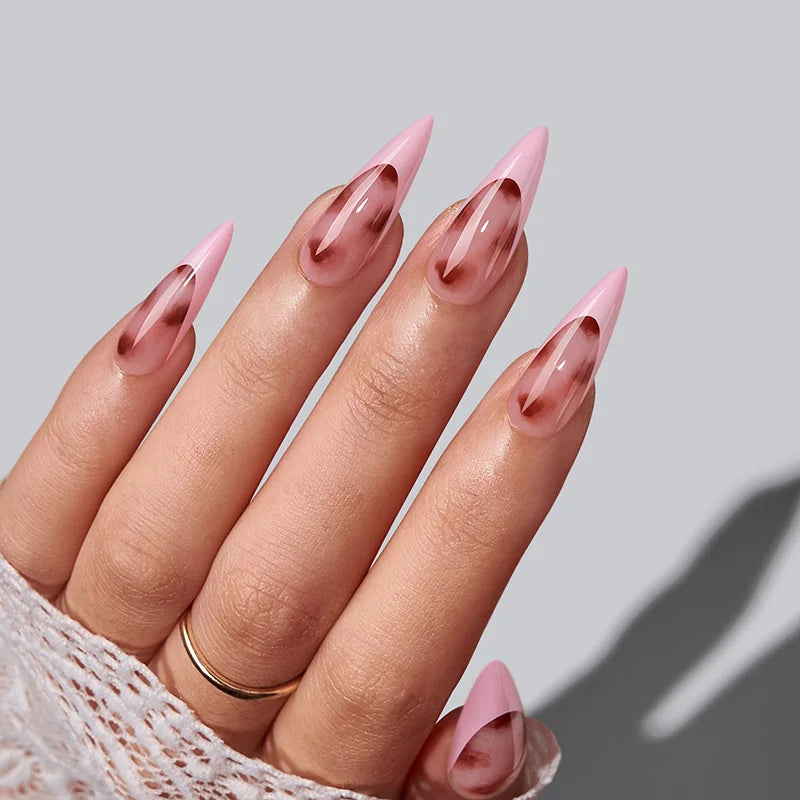 Blooming Stardust Long Stiletto - Soft Gel Press On