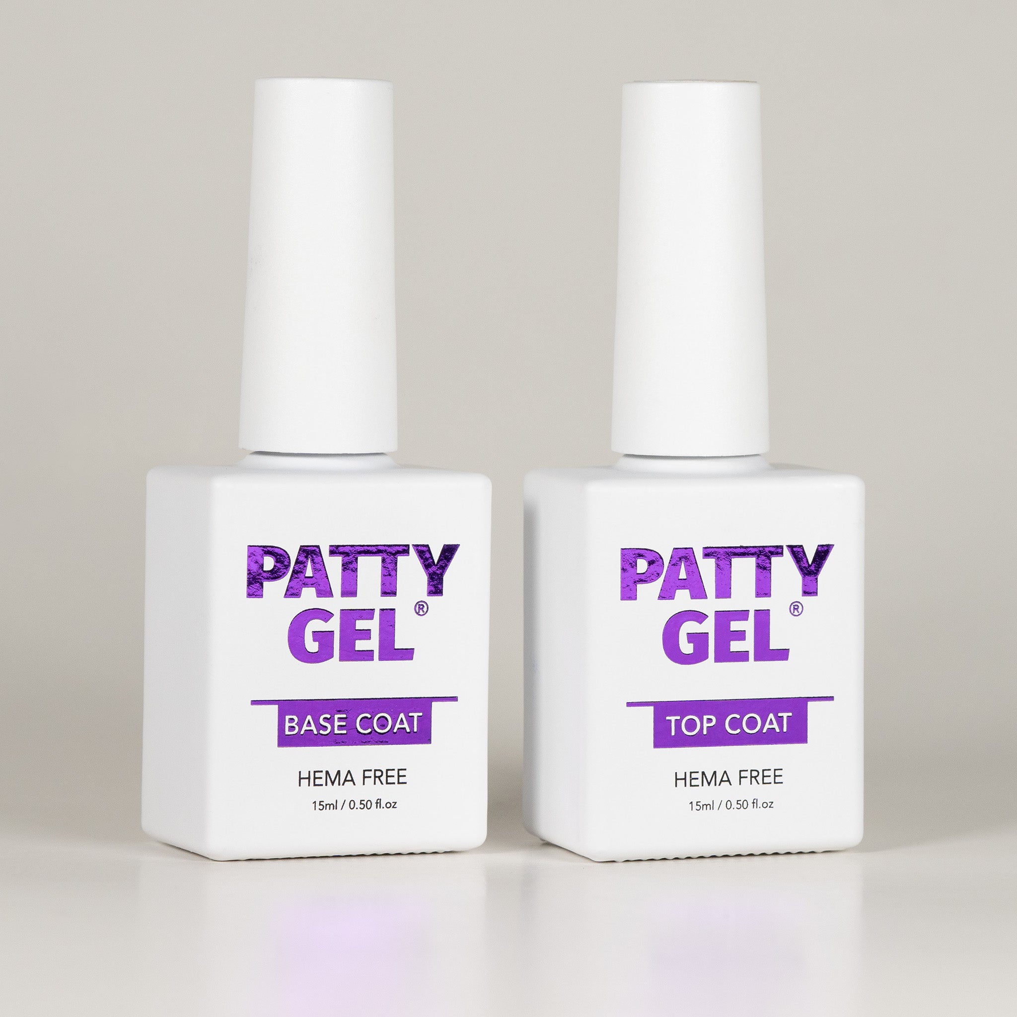 Patty Gel HEMA-free Gel Base and Glossy Top Coat 1